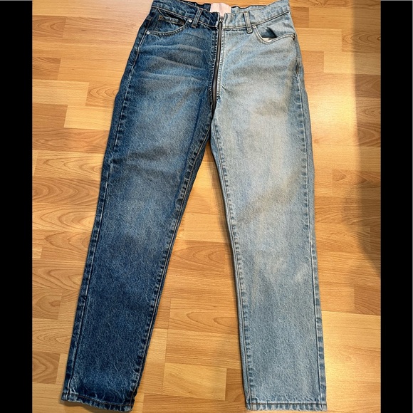 REVICE two-toned distressed jeans high rise SZ 28 - Picture 2 of 7